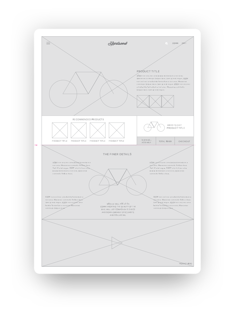 Handsome Cycles UX Design PDP 2