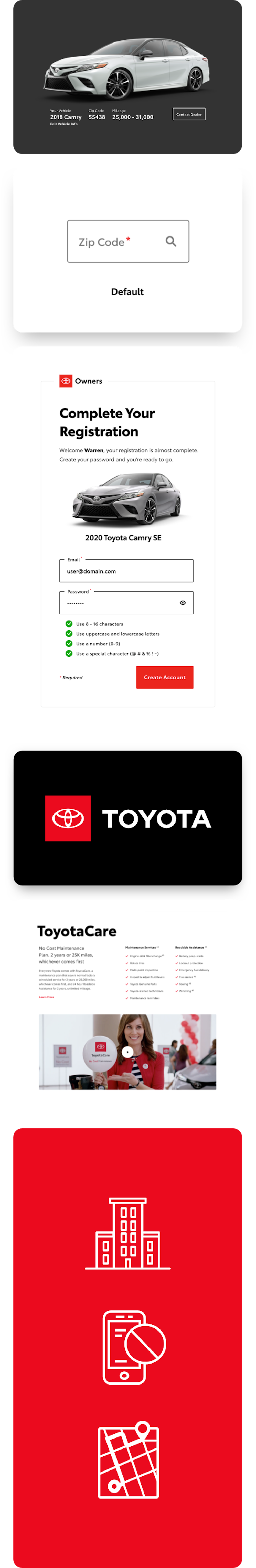 Toyota UI Collage