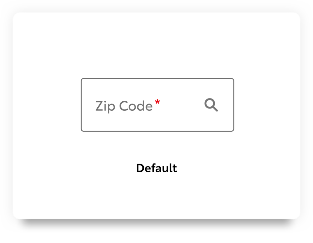 Toyota VIS Design System Zip Code Example